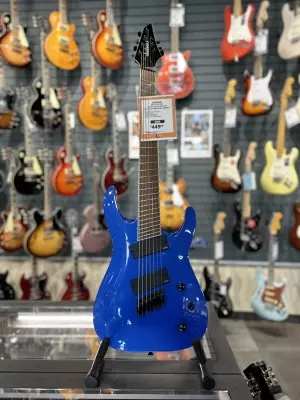 Jackson Guitars X Series Soloist SLAT7 Fanned Fret, Rosewood Fingerboard in Metallic Blue
