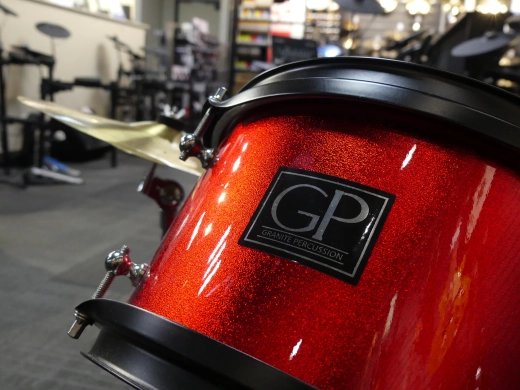 Granite Percussion - Batterie junior � 5 morceaux - Avec cymbale, support, si�ge et plus - Rouge 2