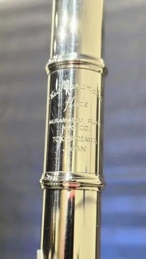 Muramatsu - Fl�te s�rie GX � t�te et corps en argent massif, sol d�cal�, m�canisme de mi fendu et cl� de trille en do di�se 2