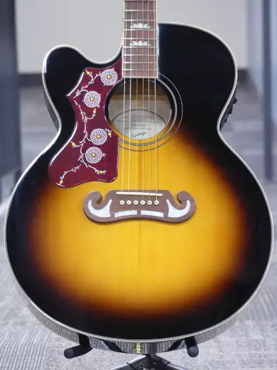 Epiphone - Guitare électro-acoustique gauchère J-200 EC Studio - Vintage Sunburst 2
