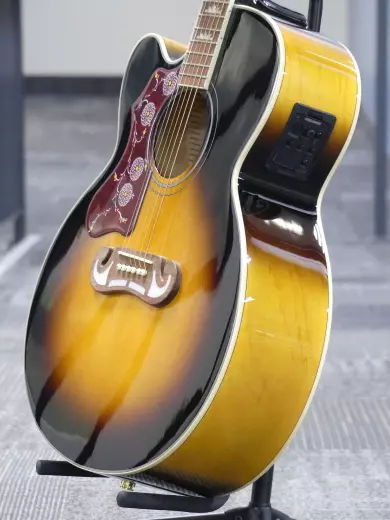 Epiphone - Guitare électro-acoustique gauchère J-200 EC Studio - Vintage Sunburst 2