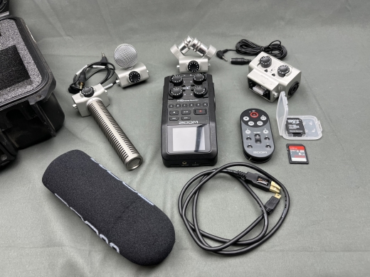 Zoom H6 Handy Recorder with case and accessories
