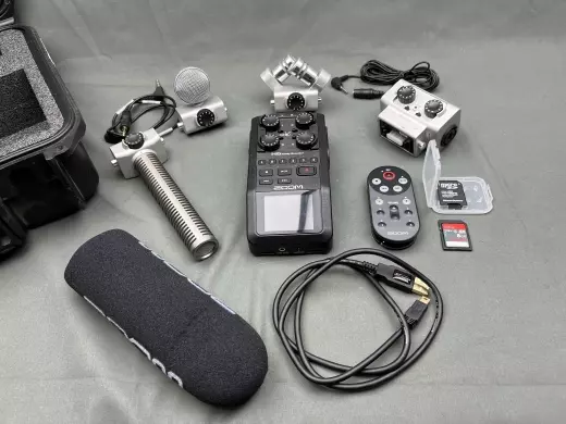 Zoom H6 Handy Recorder with case and accessories