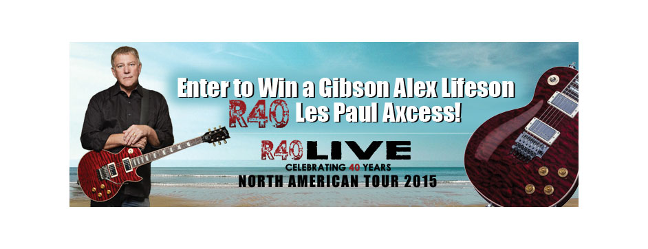 Enter to Win a Gibson Alex Lifeson R40 Les Paul Axcess!