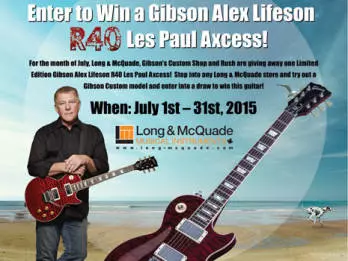 Enter to Win a Gibson Alex Lifeson R40 Les Paul Axcess!