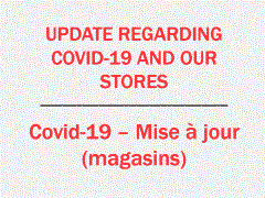 Update Regarding COVID-19 and Our Stores and Lesson Centres