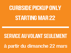 Curbside Pickup ONLY at all Stores
