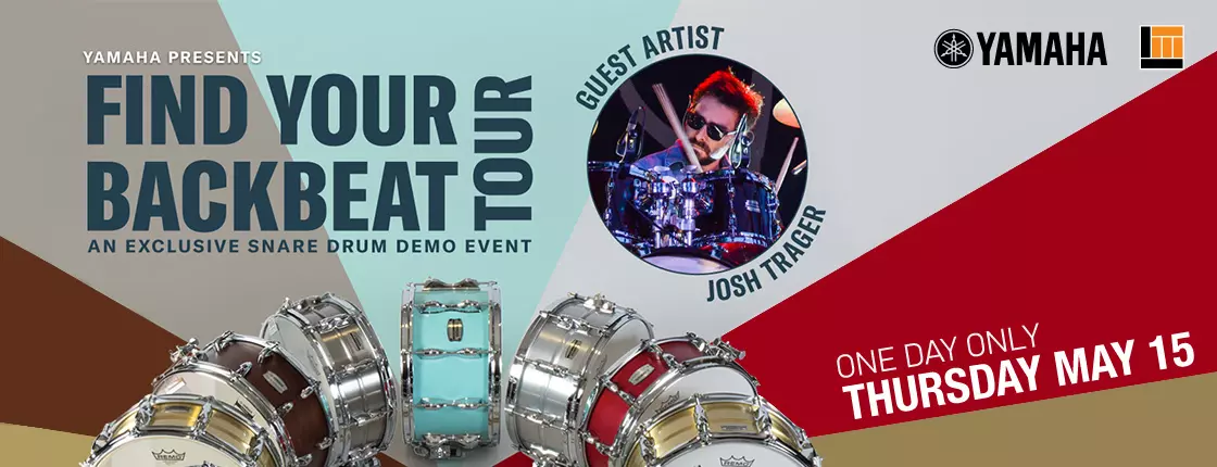 Yamaha Find Your Backbeat Tour - Snare Drum Demo Event with Guest Artist Josh Trager! - Winnipeg