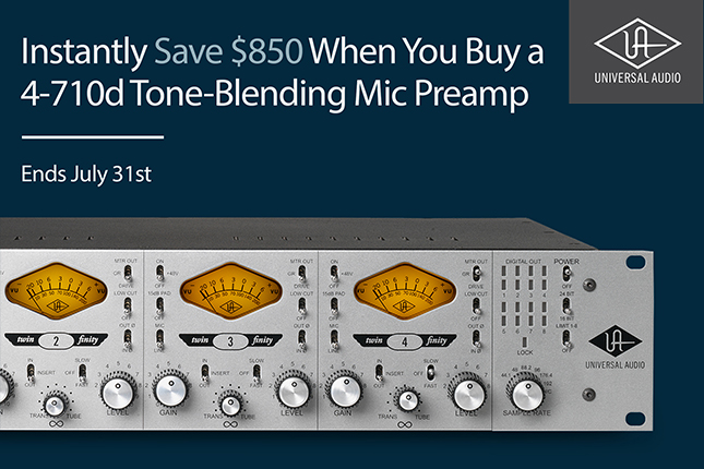 Instant Savings on a 4-710D Tone-Blending Preamp!