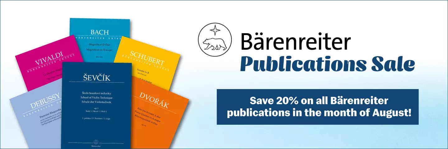 Save 20% on all B�renreiter publications in the month of August!