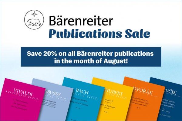 Save 20% on all B�renreiter publications in the month of August!