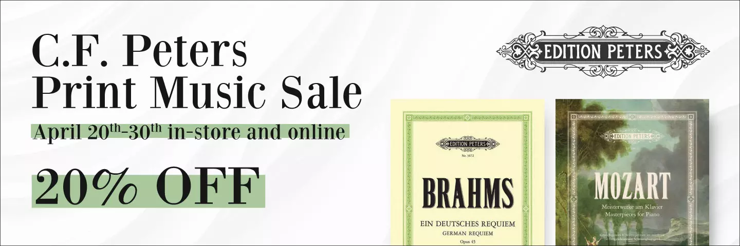 Save 20% on C.F. Peters Print Music!