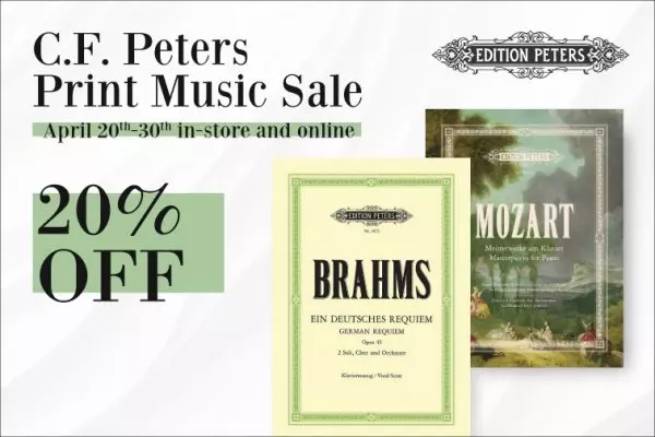 Save 20% on C.F. Peters Print Music!
