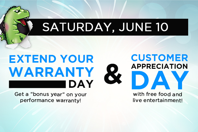 Extend Your Warranty Day AND Customer Appreciation Day