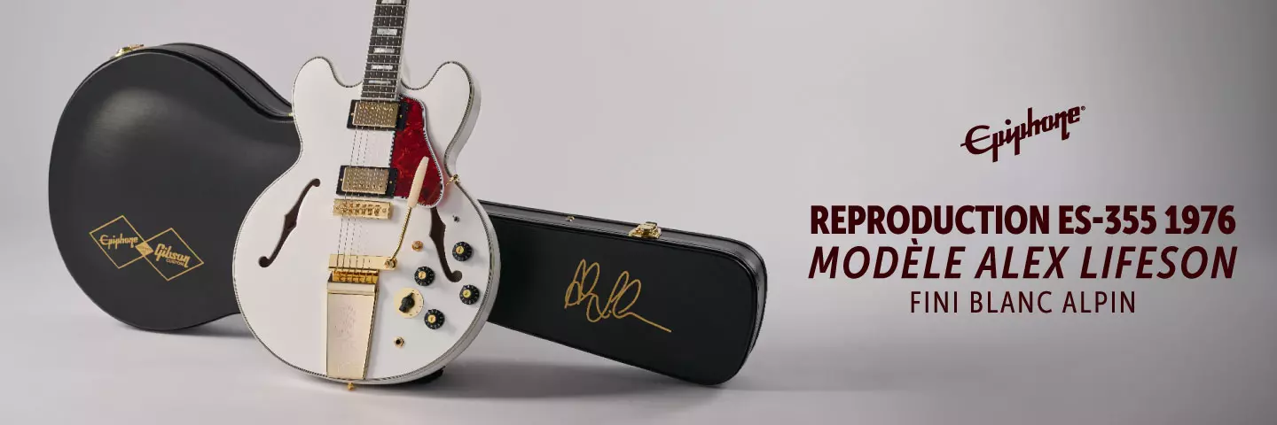 Repoussez les limites de votre cr�ation avec la reproduction ES-355 1976 mod�le Alex Lifeson