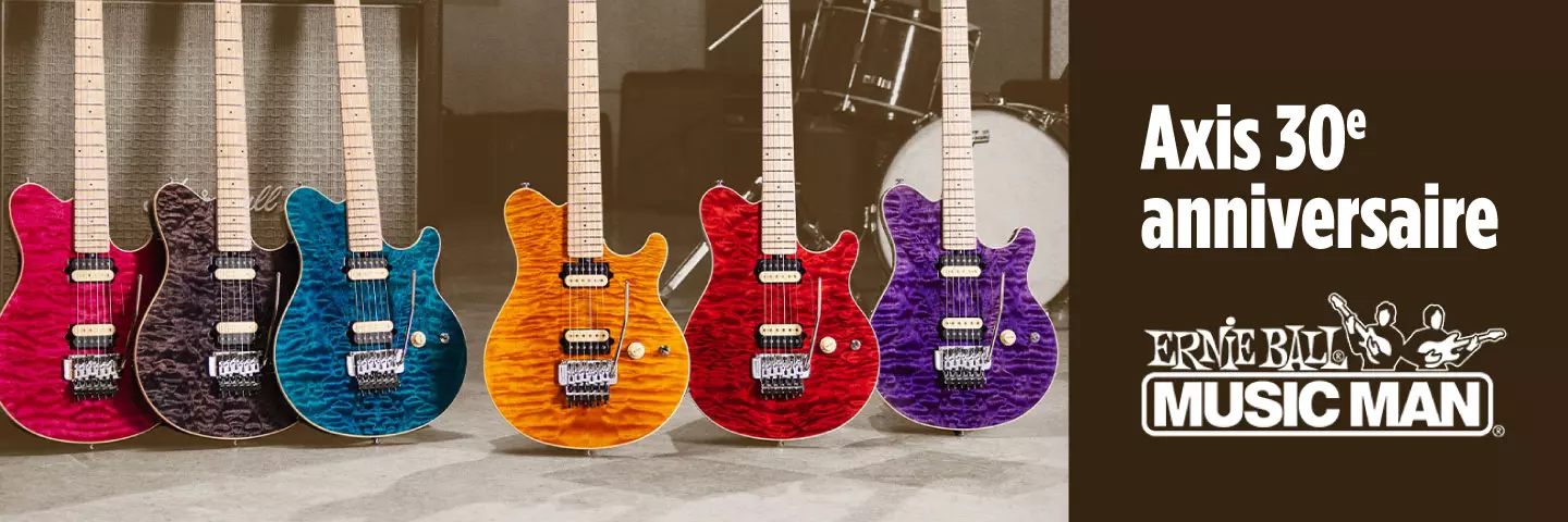 Ernie Ball Music Man pr�sente le mod�le Axis 30ᵉ anniversaire en s�rie limit�e