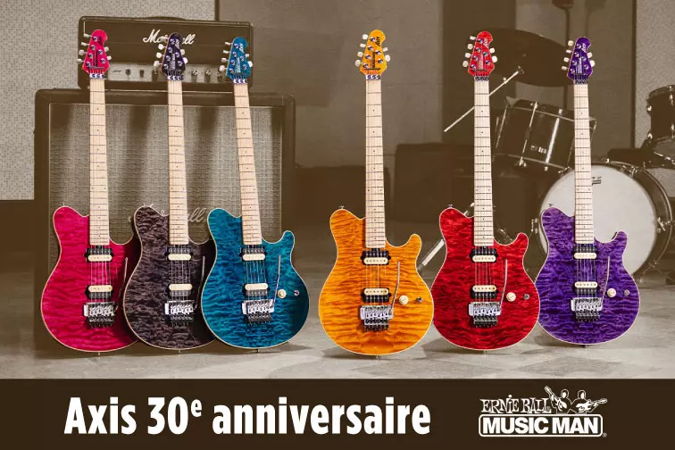 Ernie Ball Music Man pr�sente le mod�le Axis 30ᵉ anniversaire en s�rie limit�e