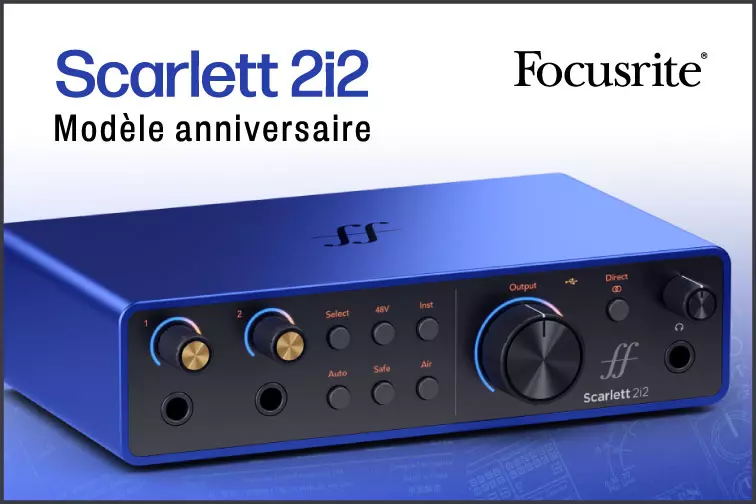Voici la version anniversaire de linterface Scarlett 2i2