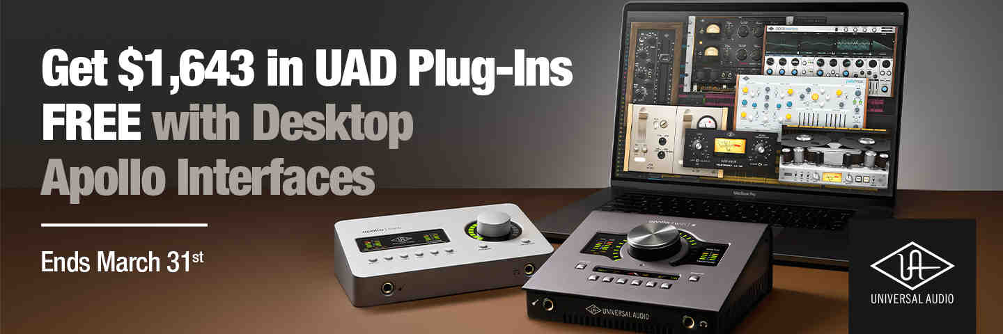 Get $1,643 in UAD Plug-Ins FREE with Desktop Apollo Interfaces