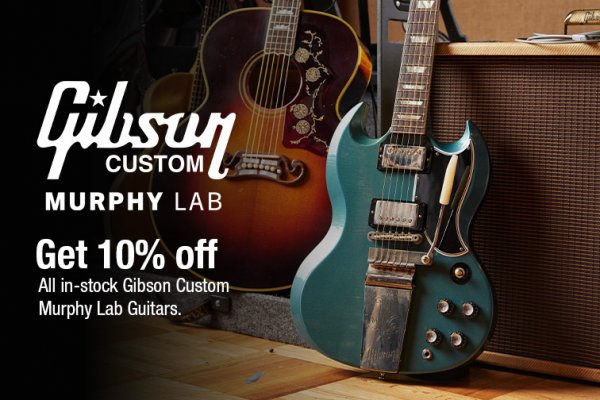 Get 10% off Gibson Custom Murphy Lab Guitars