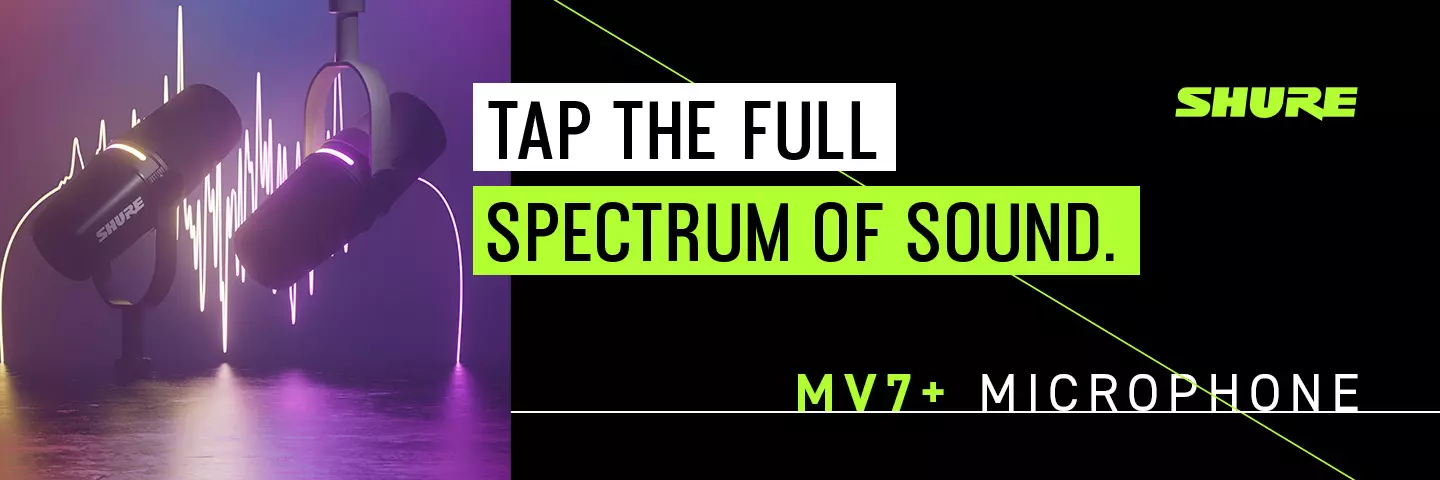 New! Shure MV7+ Microphones