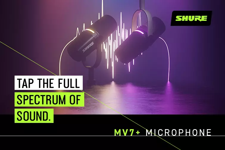 New! Shure MV7+ Microphones
