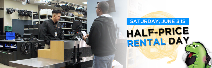 June 3 is Half Price Rental Day!