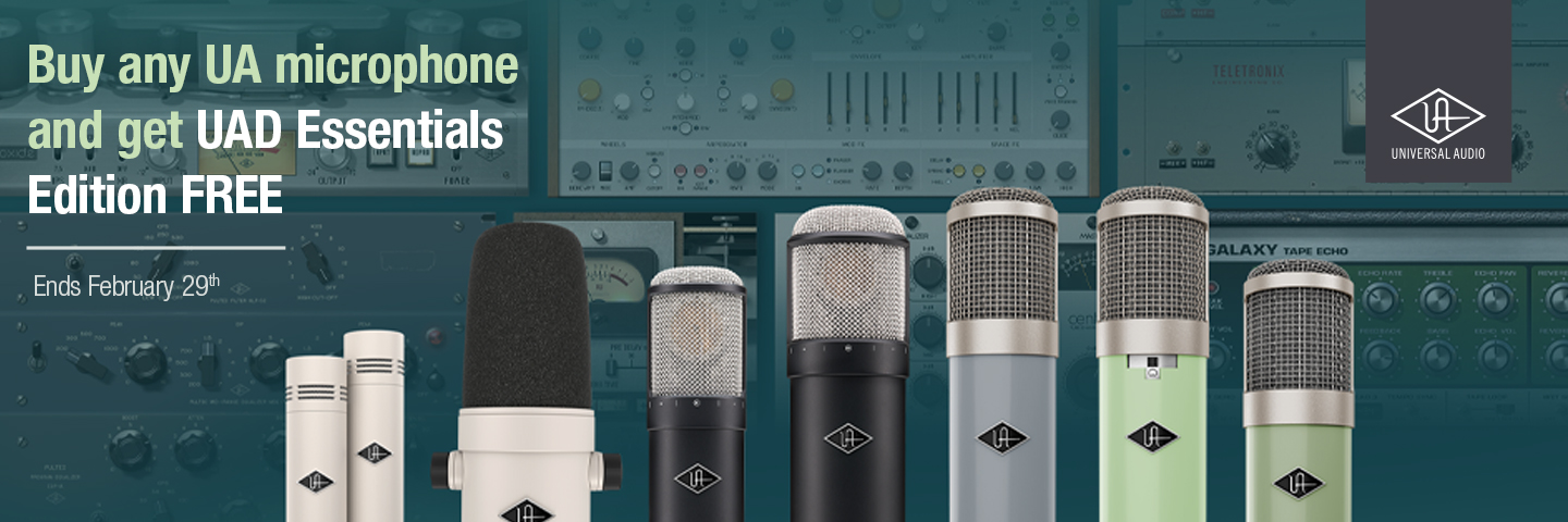 Buy any UA microphone and get UAD Essentials Edition FREE