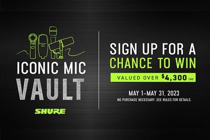 Enter for a chance to win the Shure Iconic Mic Vault!