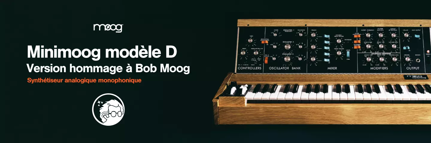 Voici le mod�le � hommage � Bob Moog � du Minimoog D