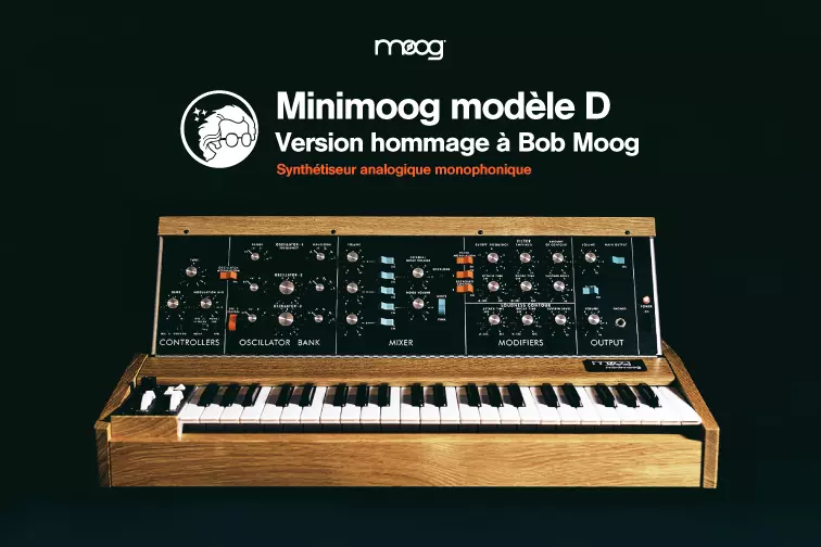 Voici le mod�le � hommage � Bob Moog � du Minimoog D