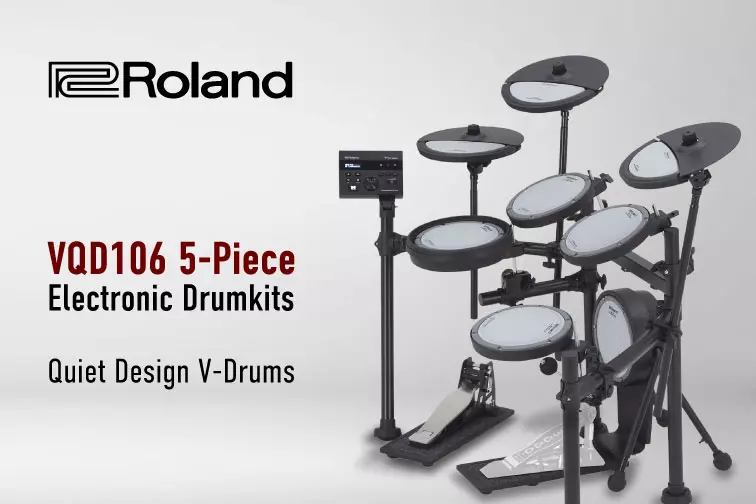 New! VQD106 5-Piece Quiet Design Electronic Drumkits