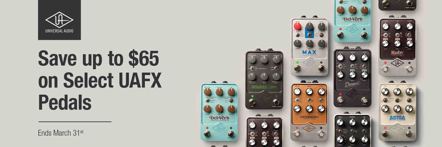 Save up to $65 on Select UAFX Pedals