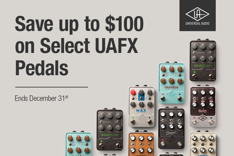 Save up to $100 on Select UAFX Pedals