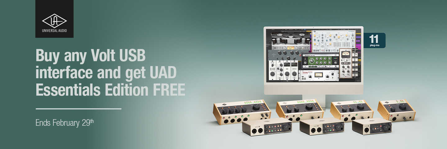Buy any Volt USB interface and get UAD Essentials Edition FREE
