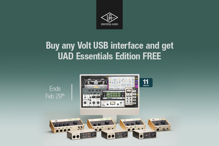 Buy any Volt USB interface and get UAD Essentials Edition FREE
