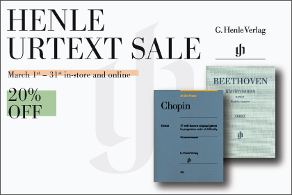 Join us for our Henle Urtext Print Music Promotion!