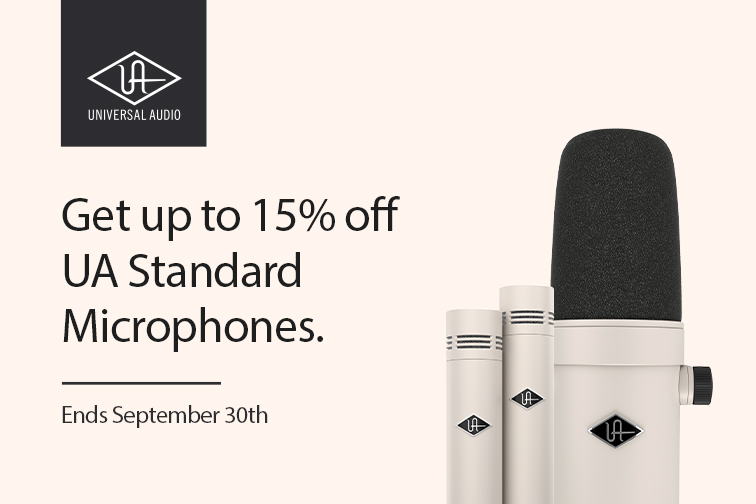 Get up to 15% off UA Standard Microphones