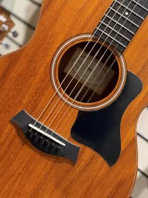 Guitar with a mahogany wood top