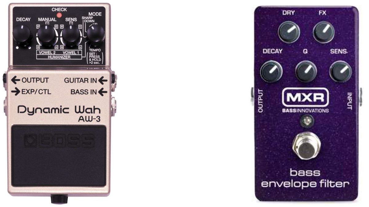 The BOSS AW-3 Dynamic Wah and the MXR M82 Bass Envelope Filter