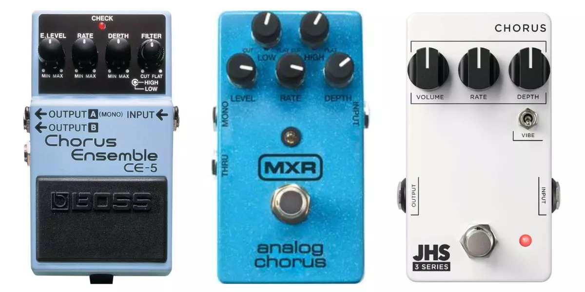Boss CE-5 Stereo, MXR M234 Analog & JHS Pedals 3 Series Chorus Pedal Effects