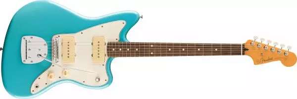 A Fender Player II Jazzmaster in aquatone blue