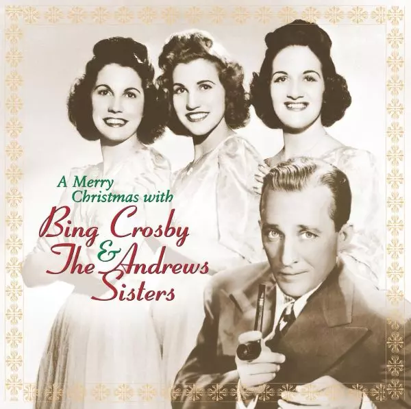 The album cover to Jingle Bells by Bing Crosby & the Andrews Sisters