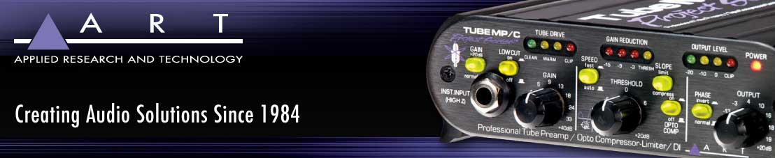 ART Pro Audio Landing Page Banner