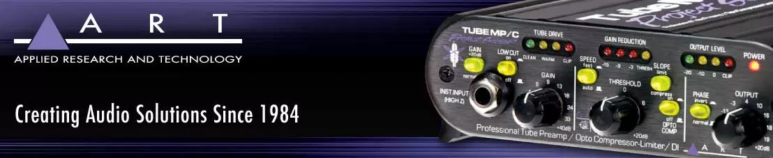 ART Pro Audio Landing Page Banner