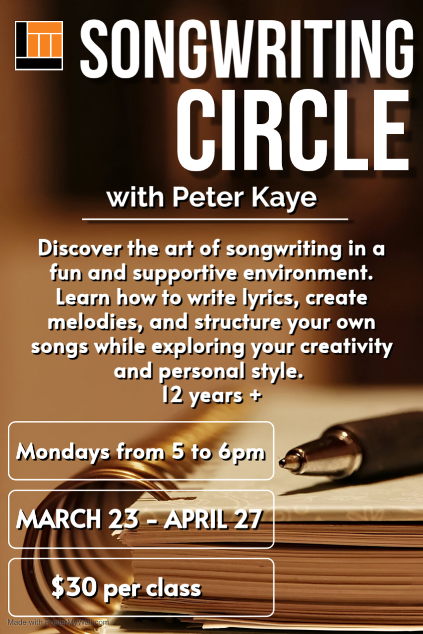 The Songwriting Circle Peter Kaye lessons in Oshawa