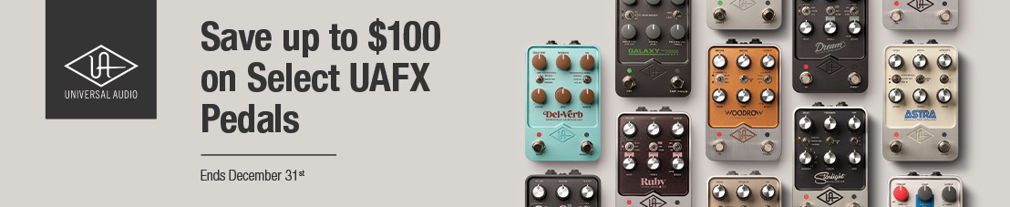 Save up to $100 on Select UAFX Pedals