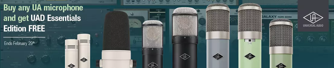 Buy any UA microphone and get UAD Essentials Edition FREE