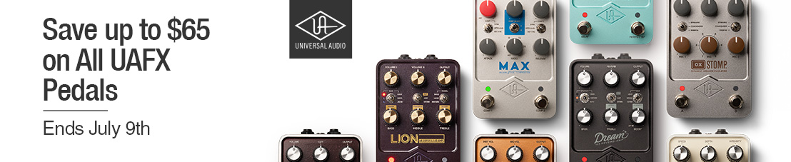 Save up to $65 on All UAFX Pedals!