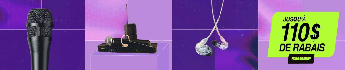 Pour les F�tes, profitez d�une remise sur les produits audio les plus populaires de Shure!